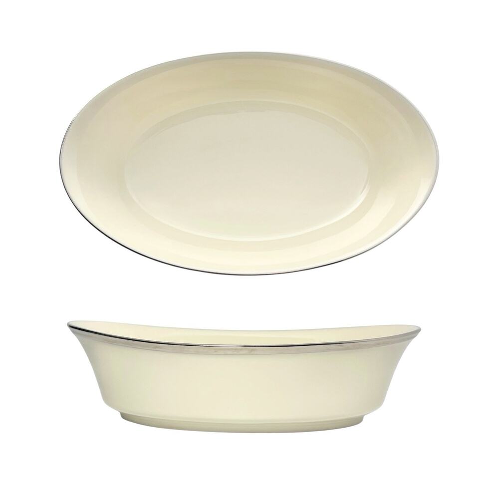 Lenox “Solitaire” Oval Porcelain Serving Bowl Bowl 9”